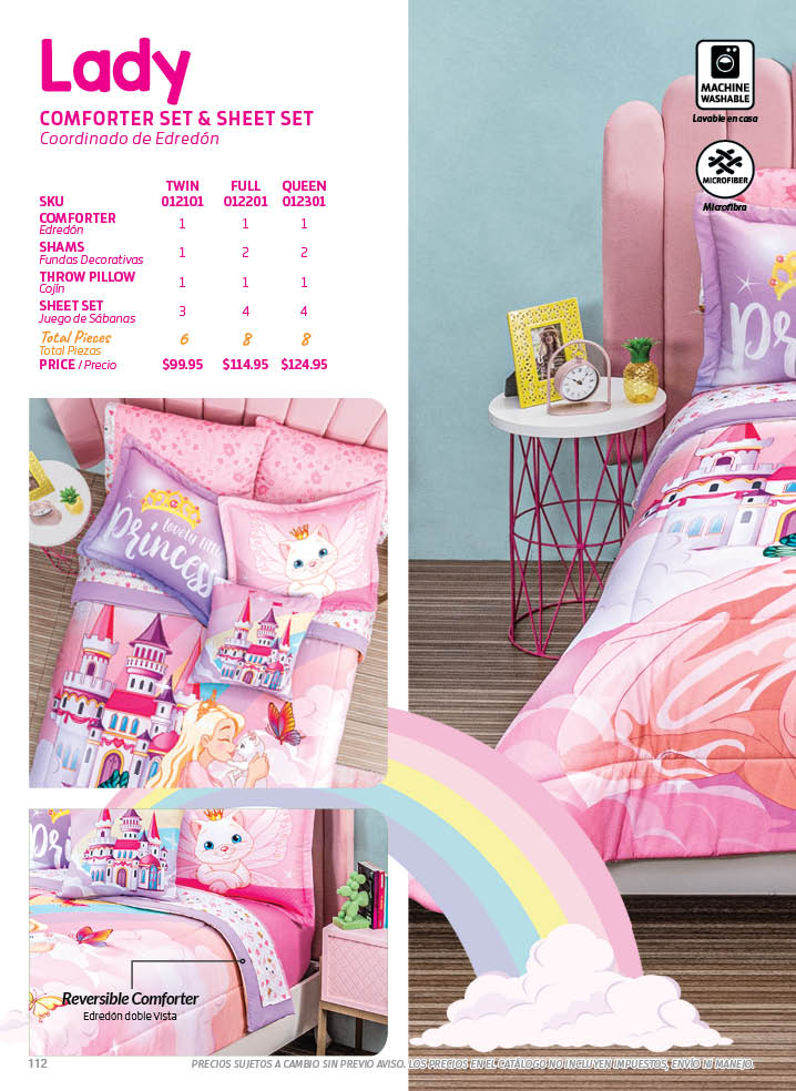 8-piece set for girl's bed
