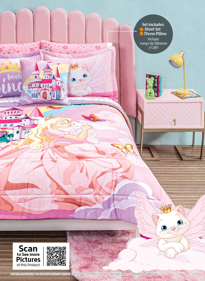 8-piece set for girl's bed