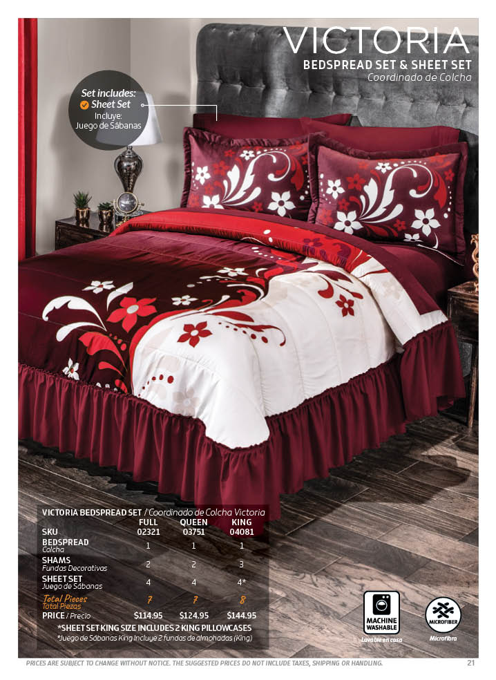 Set of 7 pieces to decorate your bed.